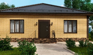 Проекты одноэтажных домов из кирпича | Строй-Хнт - Ханты-Мансийск от 3627 рублей